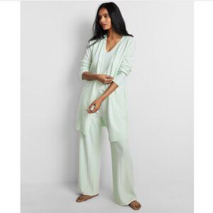 State of Day Women's Sweater Knit Duster Robe, Buttermint NWT
